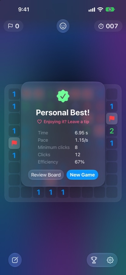 A win with a personal best, showing time, pace and efficiency